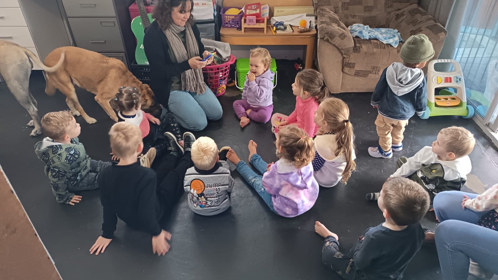 Story circle time with the class